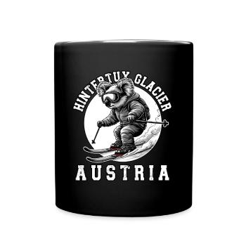 Skigebiet Hintertuxer Gletscher Österreichische Alpen - Tasse einfarbig - Schwarz - Vorne