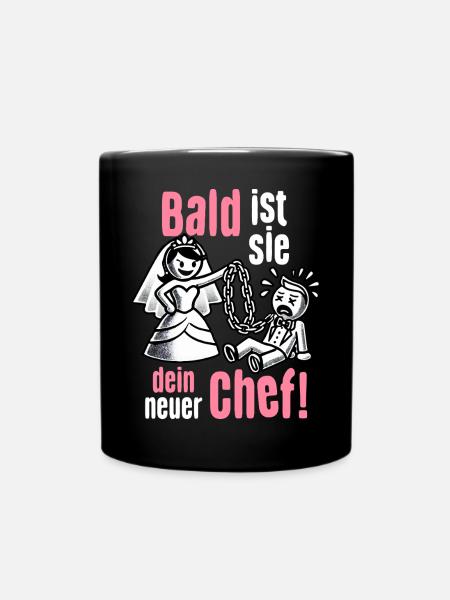 Männer JGA T-Shirt Bräutigam Junggesellenabschied - Tasse einfarbig - Schwarz