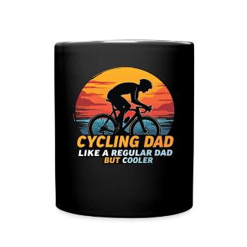 Cycling Dad Cyclist Funny Cyclist Road Bike - Full Colour Mug - black - Front
