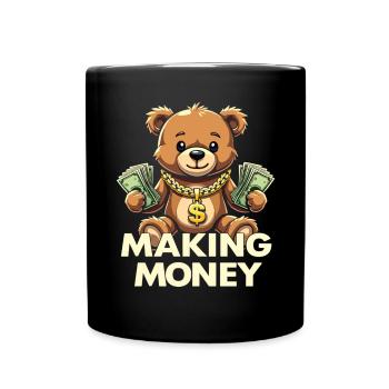 Making Money Money Bear Hustler Successful - Full Colour Mug - black - Front