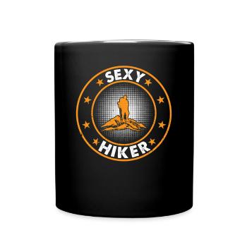 Sexy Hiker Outdoor Hiking Mountain Hiker - Tasse einfarbig - Schwarz - Vorne