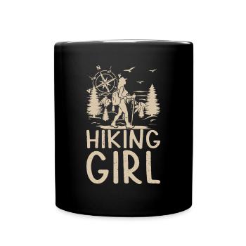 Mountain Hiking Girl Hiking Girl - Tasse einfarbig - Schwarz - Vorne