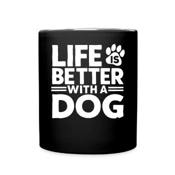 Dog Dad Gifts for Men - Tasse einfarbig - Schwarz - Vorne