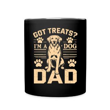 Dog Dad Gifts for Men - Tasse einfarbig - Schwarz - Vorne