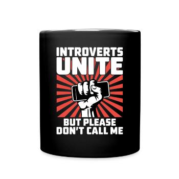 Introvertierte Vereinigen Sich - Tasse einfarbig - Schwarz - Vorne