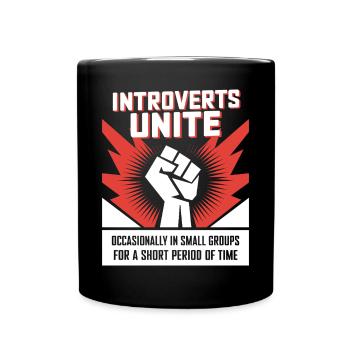 Introvertierte Vereinigen Sich - Tasse einfarbig - Schwarz - Vorne