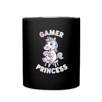 Gaming Licorne Gamer Princesse Fun - Mug uni - noir - Devant
