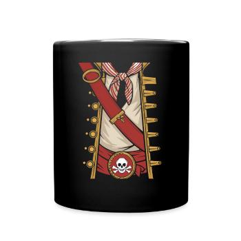 T-shirt déguisement de pirate pour garçons et hommes - Mug uni - noir - Devant