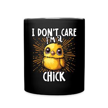 Je m’en fiche je suis une nana - une nana douce - Mug uni - noir - Devant
