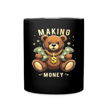 Making Money Money Bear Hustler Successful - Full Colour Mug - black - Front