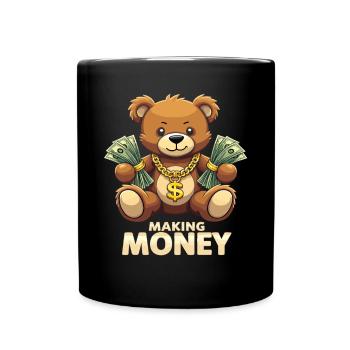 Making Money Money Bear Hustler Successful - Full Colour Mug - black - Front