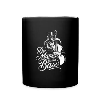 Kontrabass - Der Mann Für Den Bass Gorilla - Tasse einfarbig - Schwarz - Vorne