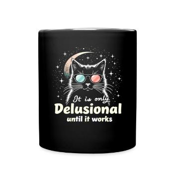 Chat délirant Chat Chats rétro Amoureux des chats - Mug uni - noir - Devant