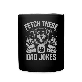 Dog Dad Gifts for Men - Tasse einfarbig - Schwarz - Vorne