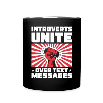 Introvertierte Vereinigen Sich - Tasse einfarbig - Schwarz - Vorne
