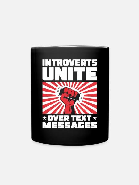 Introvertierte Vereinigen Sich - Tasse einfarbig - Schwarz
