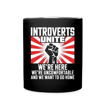 Introvertierte Vereinigen Sich - Tasse einfarbig - Schwarz - Vorne