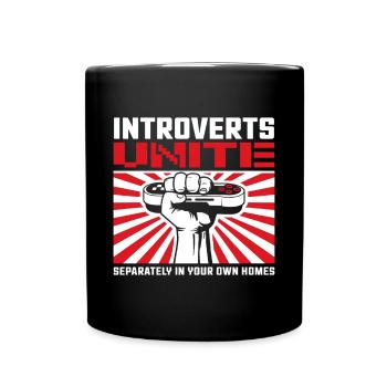 Introvertierte Vereinigen Sich - Tasse einfarbig - Schwarz - Vorne