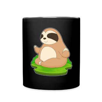 Paresse, yoga, fitness, méditation - Mug uni - noir - Devant