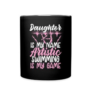 Synchronschwimmen Synchro Schwimmer - Tasse einfarbig - Schwarz - Vorne