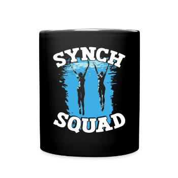 Synchronschwimmen Synchro Schwimmer - Tasse einfarbig - Schwarz - Vorne