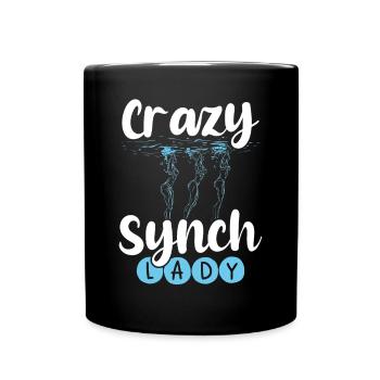 Synchronschwimmen Synchro Schwimmer - Tasse einfarbig - Schwarz - Vorne