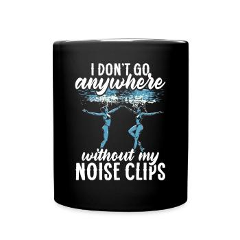 Synchronschwimmen Synchro Schwimmer - Tasse einfarbig - Schwarz - Vorne