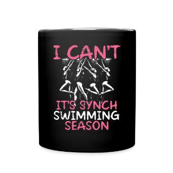 Synchronschwimmen Synchro Schwimmer - Tasse einfarbig - Schwarz - Vorne