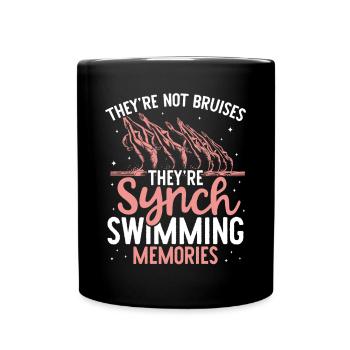 Synchronschwimmen Synchro Schwimmer - Tasse einfarbig - Schwarz - Vorne