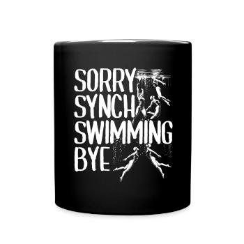 Synchronschwimmen Synchro Schwimmer - Tasse einfarbig - Schwarz - Vorne