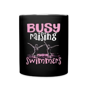 Synchronschwimmen Synchro Schwimmer - Tasse einfarbig - Schwarz - Vorne