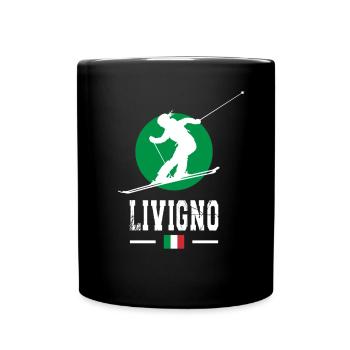 Livigno Ski Resort Italian Alps Souvenir Skiing - Full Colour Mug - black - Front