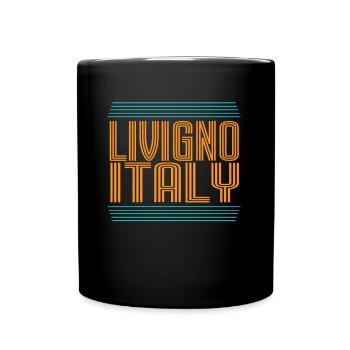 Livigno Ski Resort Italian Alps Souvenir Skiing - Full Colour Mug - black - Front