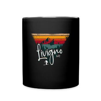 Livigno Ski Resort Italian Alps Souvenir Skiing - Full Colour Mug - black - Front
