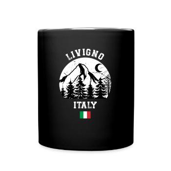 Livigno Ski Resort Italian Alps Souvenir Skiing - Full Colour Mug - black - Front