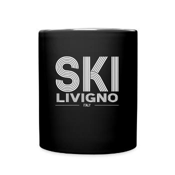 Livigno Ski Resort Italian Alps Souvenir Skiing - Full Colour Mug - black - Front