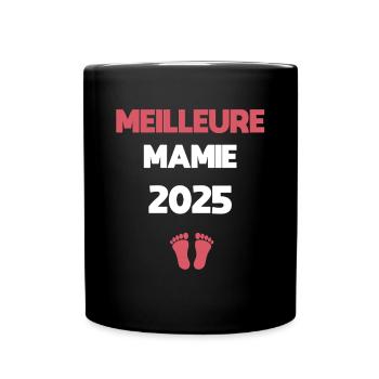 mamie meilleure 2025 annonce grossesse - Mug uni - noir - Devant