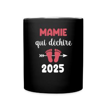 Who Tears Granny 2025 Schwangerschaftsankündigung - Tasse einfarbig - Schwarz - Vorne