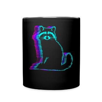 raton laveur rétro Possum Street Cat Vaporwave - Mug uni - noir - Devant