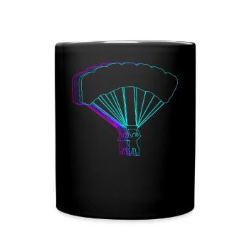 Parachutisme rétro - Mug uni - noir - Devant