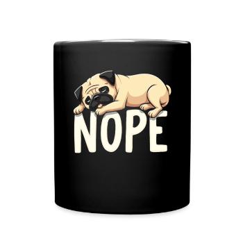 Carlin Carlin Chien paresseux NOPE Carlin Dicton - Mug uni - noir - Devant