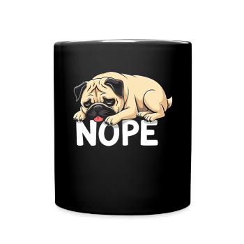 Carlin Carlin Chien paresseux NOPE Carlin Dicton - Mug uni - noir - Devant