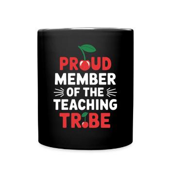 Fier membre de la tribu des enseignants - Mug uni - noir - Devant