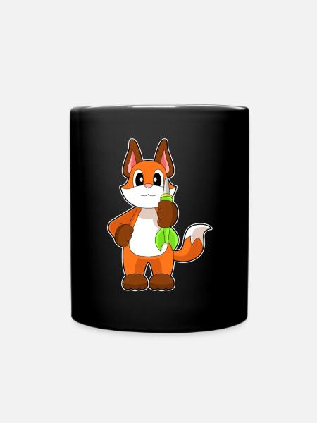 Fuchs Dart Dartpfeil - Tasse einfarbig - Schwarz
