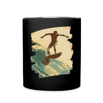 Surfer - Tasse einfarbig - Schwarz - Vorne