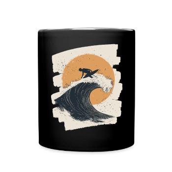Surfer - Tasse einfarbig - Schwarz - Vorne