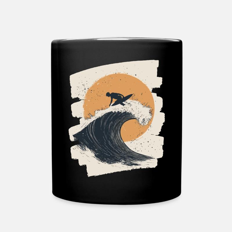 Surfer - Tasse einfarbig - Schwarz