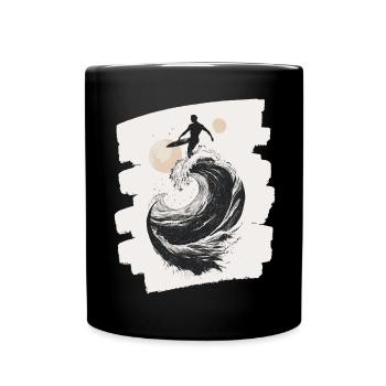 Surfer - Tasse einfarbig - Schwarz - Vorne