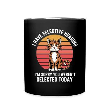 Sarcasm Kitten Cat - Full Colour Mug - black - Front
