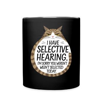 Sarcasm Kitten Cat - Full Colour Mug - black - Front